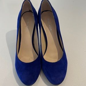 Nine West cobalt blue suede pumps